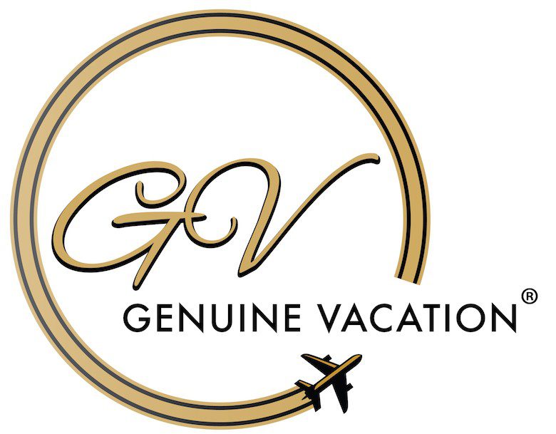 A logo of the company genuine vacation.