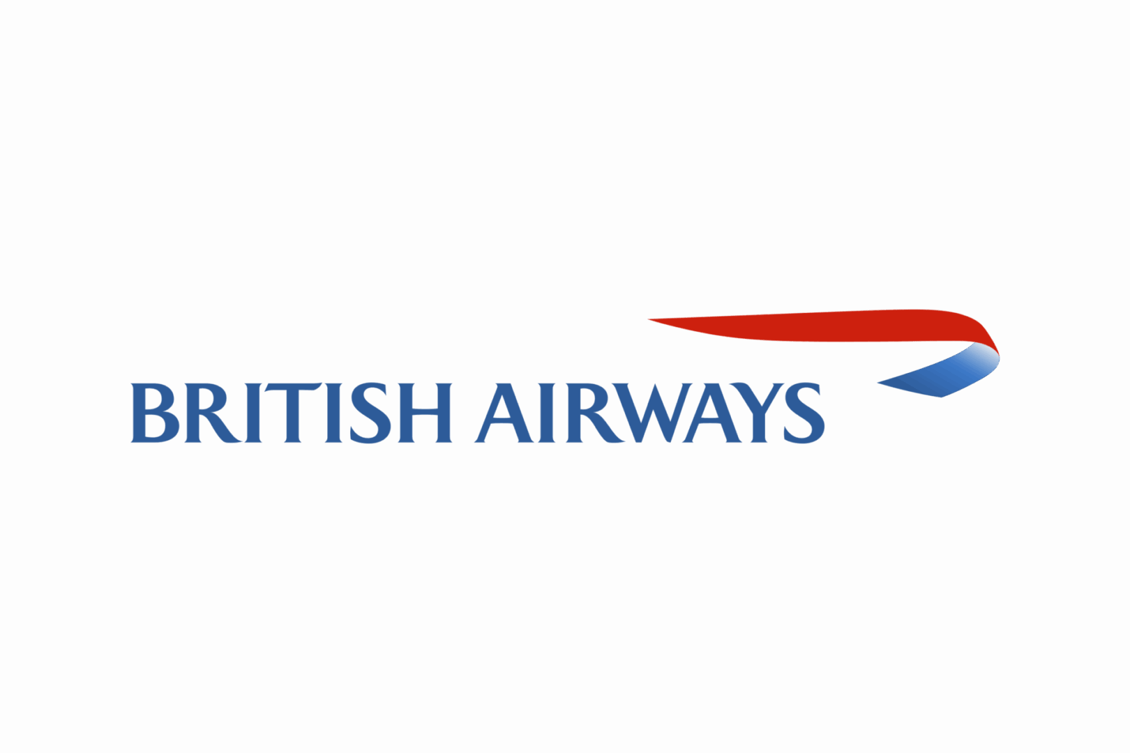 British Airways logo with stylized red and blue elements.