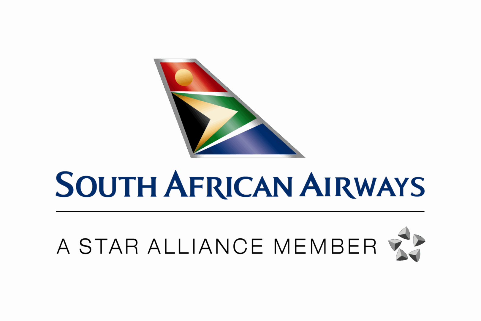 South African Airways logo with Star Alliance membership.